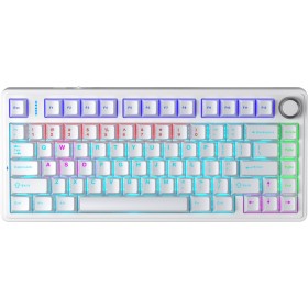 Клавиатура Aula F75 KRGD Red USB UA White (6948391203225)