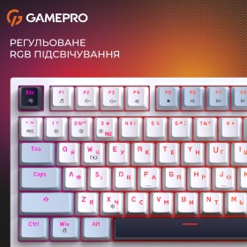 Клавиатура GamePro Genesis Warden MK160BL Outemu Swithes USB White (MK160BL)
