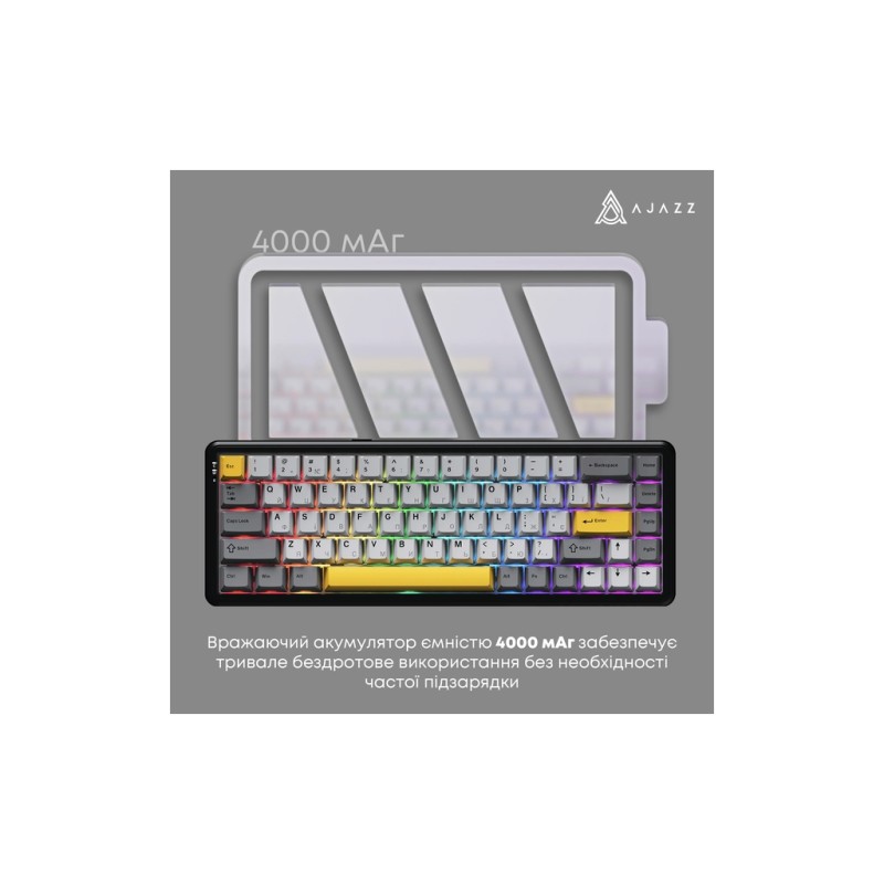 Клавиатура Ajazz AK680 MAX (8+8K) Magnetic Switch RGB Wireless/Bluetooth/USB Black (AK680-M-BGY-A)