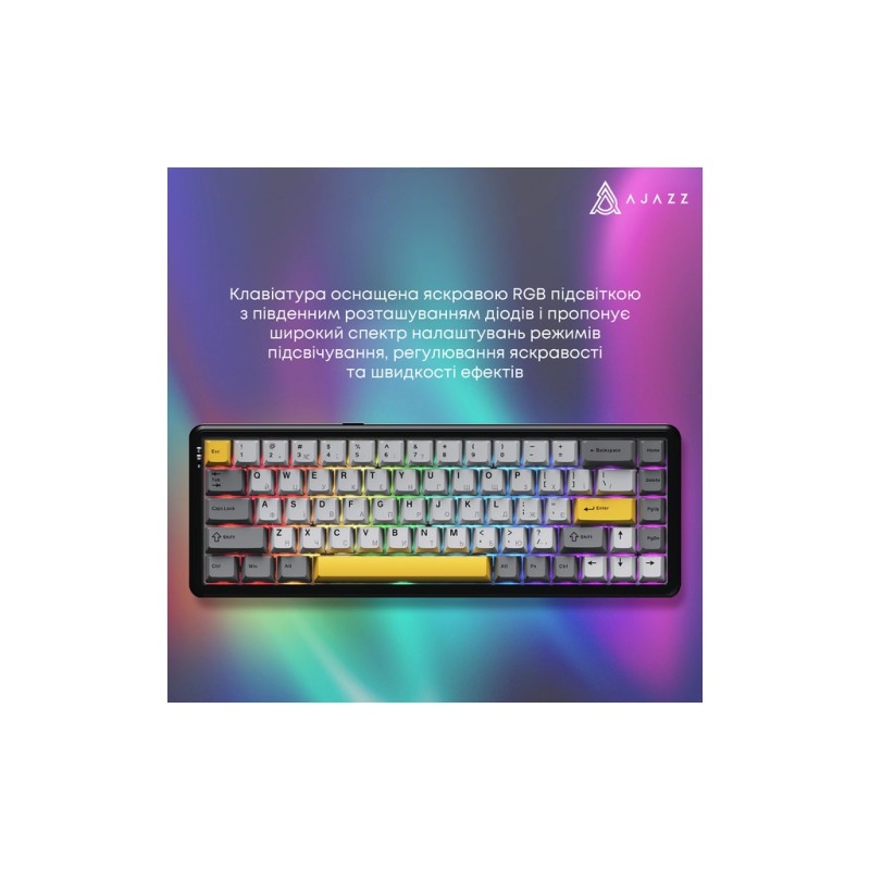 Клавиатура Ajazz AK680 MAX (8+8K) Magnetic Switch RGB Wireless/Bluetooth/USB Black (AK680-M-BGY-A)