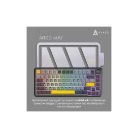 Клавіатура Ajazz AK820 MAX PLUS Daydream Switch RGB Wireless/Bluetooth/USB Black (AK820MAX-DD-BGY)