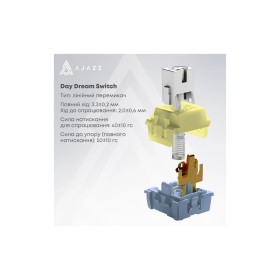 Клавиатура Ajazz AK820 MAX PLUS Daydream Switch RGB Wireless/Bluetooth/USB White (AK820MAX-DD-BWD)