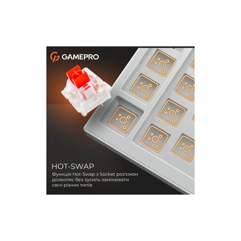 Клавиатура GamePro Genesis Infinity MK130BW Outemu Swithes USB White (MK130BW)