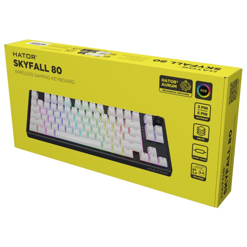 Клавиатура Hator Skyfall 80 Wireless Black/White (HTK3180UA)