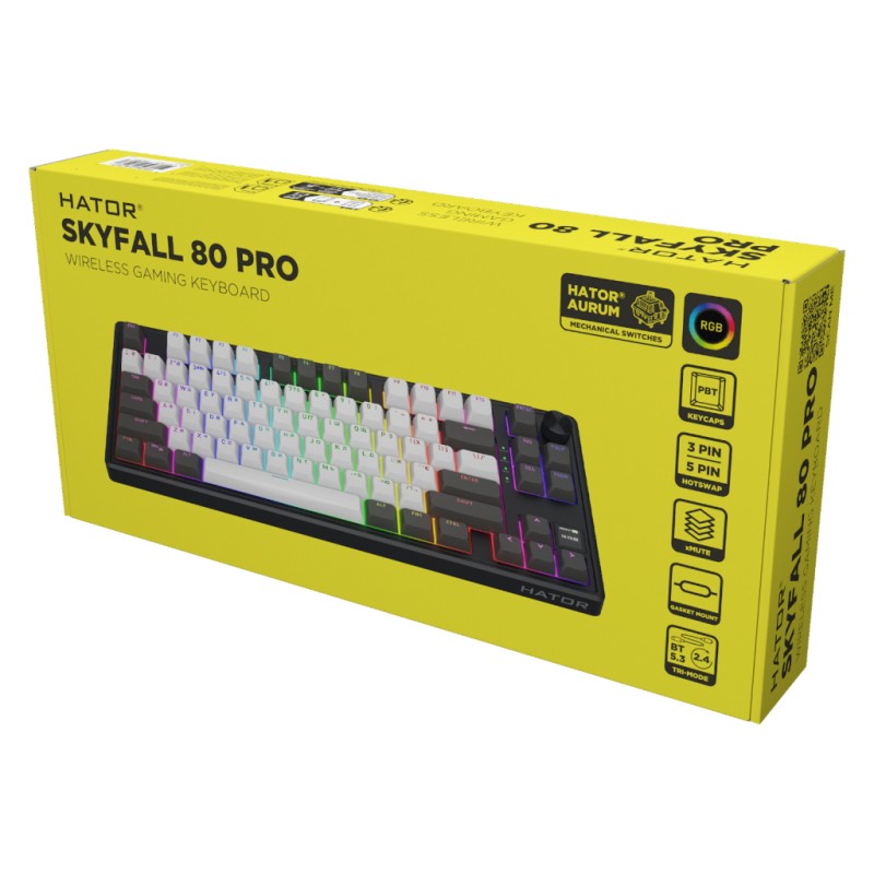 Клавиатура Hator Skyfall 80 Pro Wireless Grey/Black (HTK4180UA)