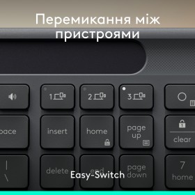 Клавиатура Logitech Slim Solar+ for Business Wireless/Bluetooth Graphite (920-013779)