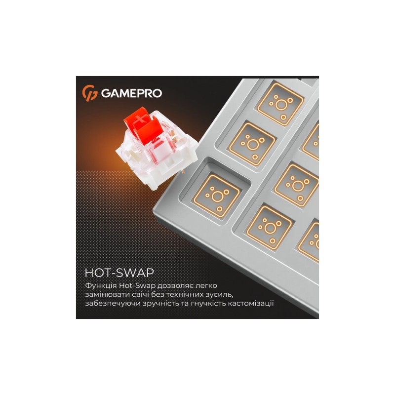 Клавіатура GamePro Genesis Metallic MK144G Outemu Red Switch USB UA Gray (MK144G)