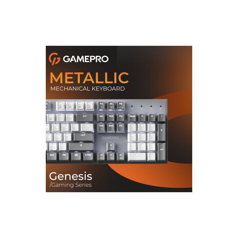 Клавіатура GamePro Genesis Metallic MK144G Outemu Red Switch USB UA Gray (MK144G)