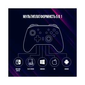 Геймпад Lorgar TRIX-510 PC iOS13 Android PS3 Bluetooth Black (LRG-GP510)