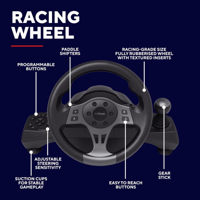 Руль Trust GXT 289 Movi PC/PS4/PS3/Xbox/Nintendo Switch (25122)