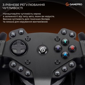 Руль GamePro RW575PM з педалями та коробкою передач