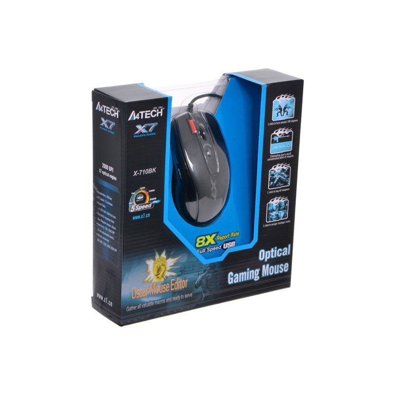 Мышка A4Tech X-710BK black (4711421757874)