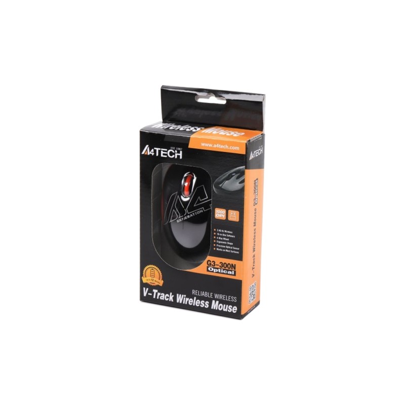 Мышка A4Tech G3-300N Black+Orange (4711421931687)
