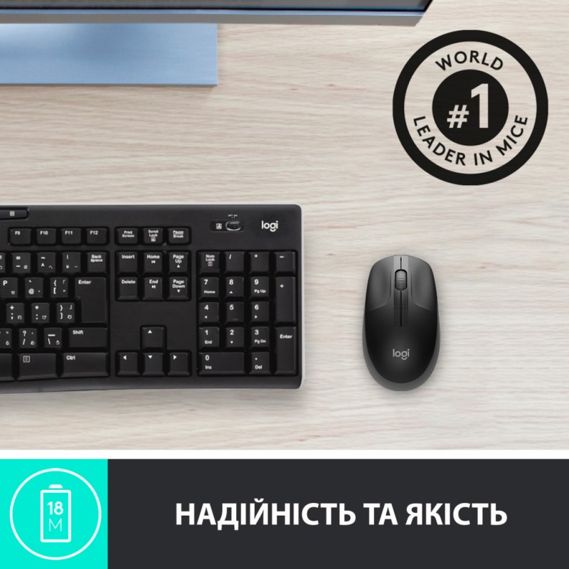 Мышка Logitech M190 Charcoal (910-005905)