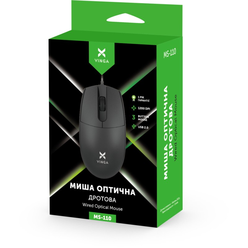 Мышка Vinga MS-110 Black