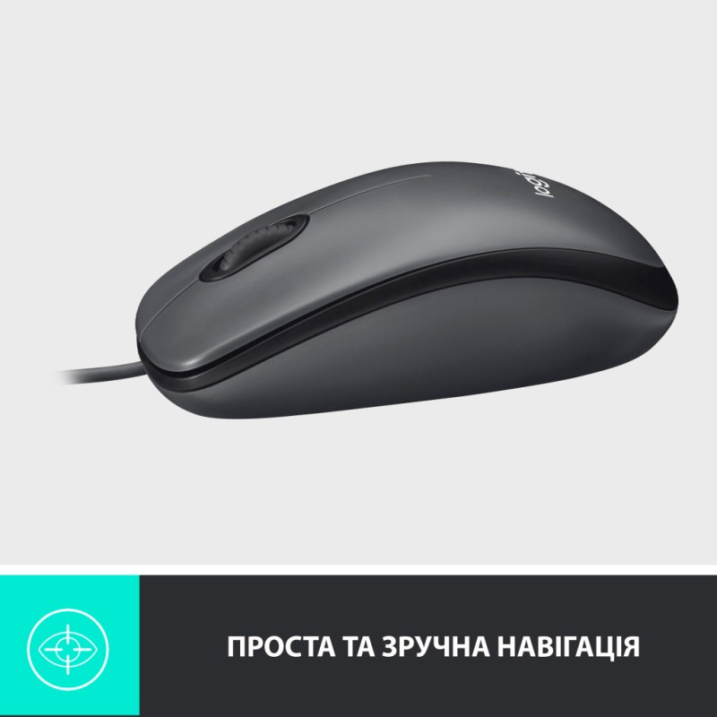 Мышка Logitech M100 USB Black (910-006652)