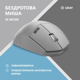 Мышка 2E MF280 Silent Wireless/Bluetooth Gray (2E-MF280WGR)