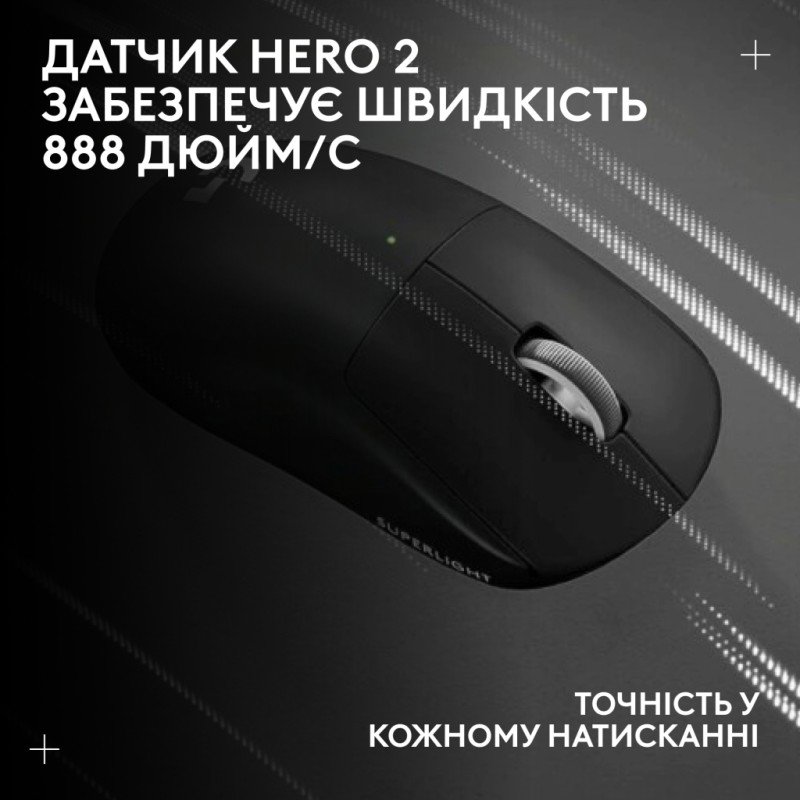 Мышка Logitech G Pro X Superlight 2 Lightspeed Wireless Black (910-006630)