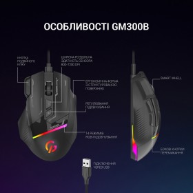 Мышка GamePro GM300B USB Black (GM300B)