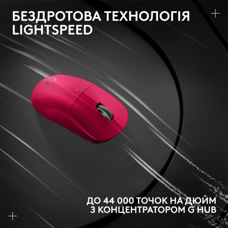 Мышка Logitech G Pro X Superlight 2 Lightspeed Wireless Magenta (910-006797)