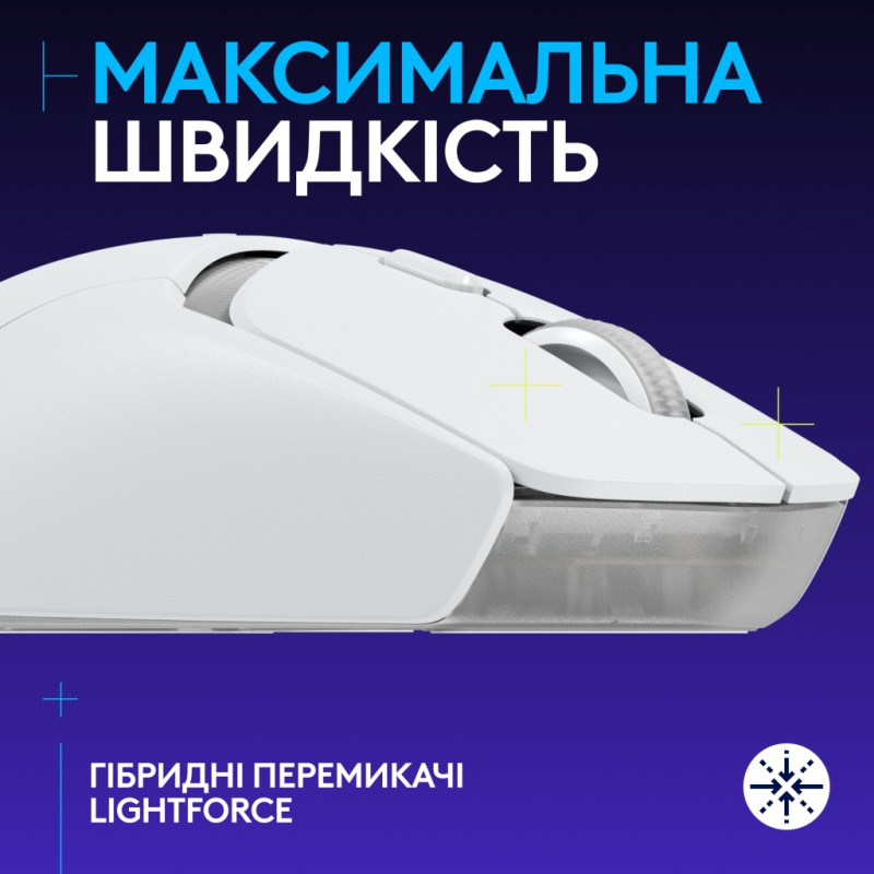 Мышка Logitech G309 Lightspeed Wireless/Bluetooth White (910-007207)