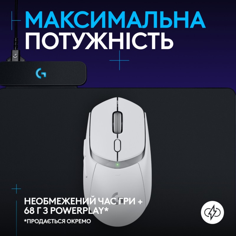 Мышка Logitech G309 Lightspeed Wireless/Bluetooth White (910-007207)