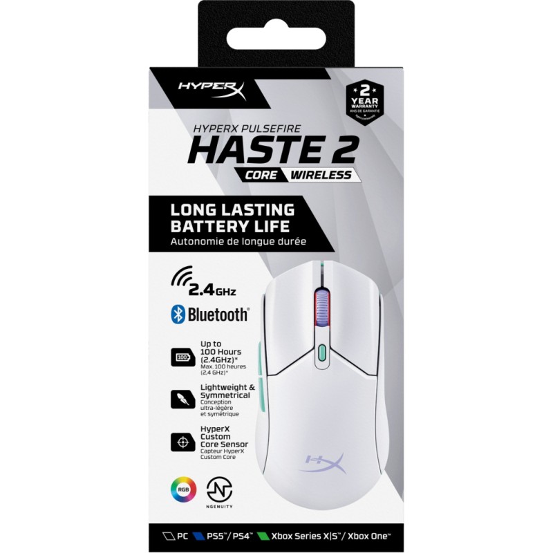 Мышка HyperX Pulsefire Haste 2 Core Wireless White (8R2E7AA)