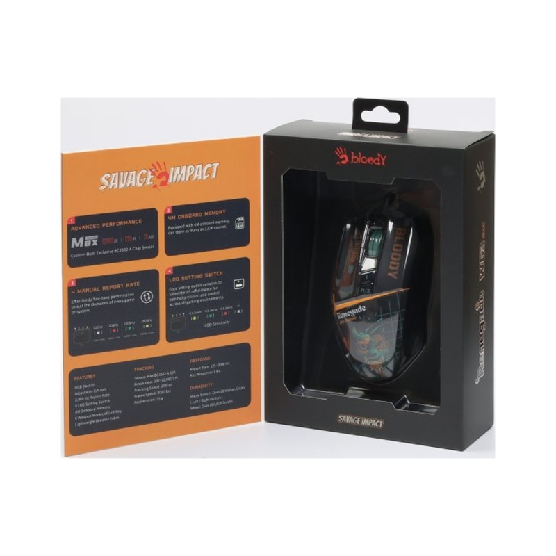 Мышка A4Tech W63 Max USB Renegade Midnight (4711421000536)