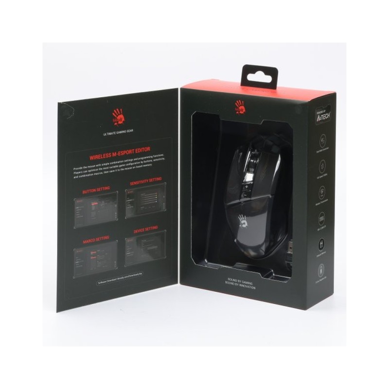 Мышка A4Tech Bloody R36 Ultra Wireless Stone Black (4711421000178)