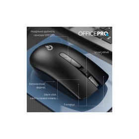 Мышка OfficePro M175B Silent Click Wireless Black (M175B)