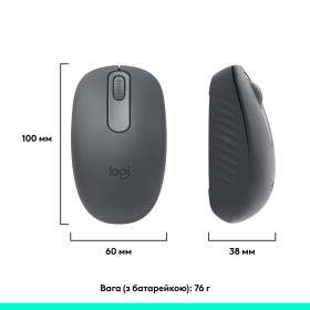 Мышка Logitech M196 Bluetooth Graphite (910-007459)