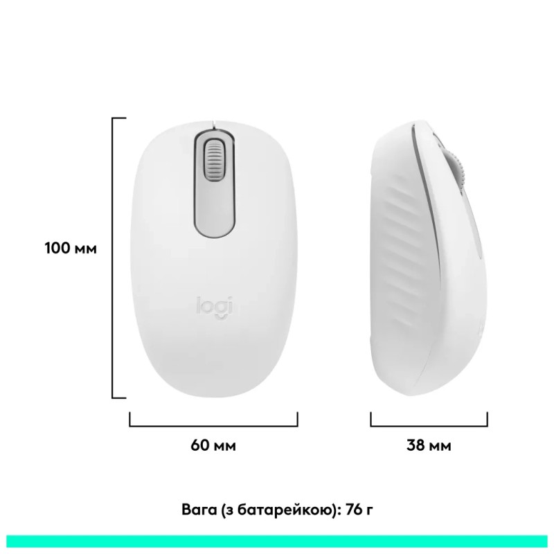 Мышка Logitech M196 Bluetooth Off-White (910-007460)