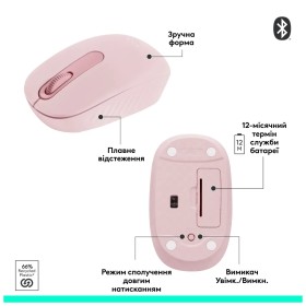 Мишка Logitech M196 Bluetooth Rose (910-007461)