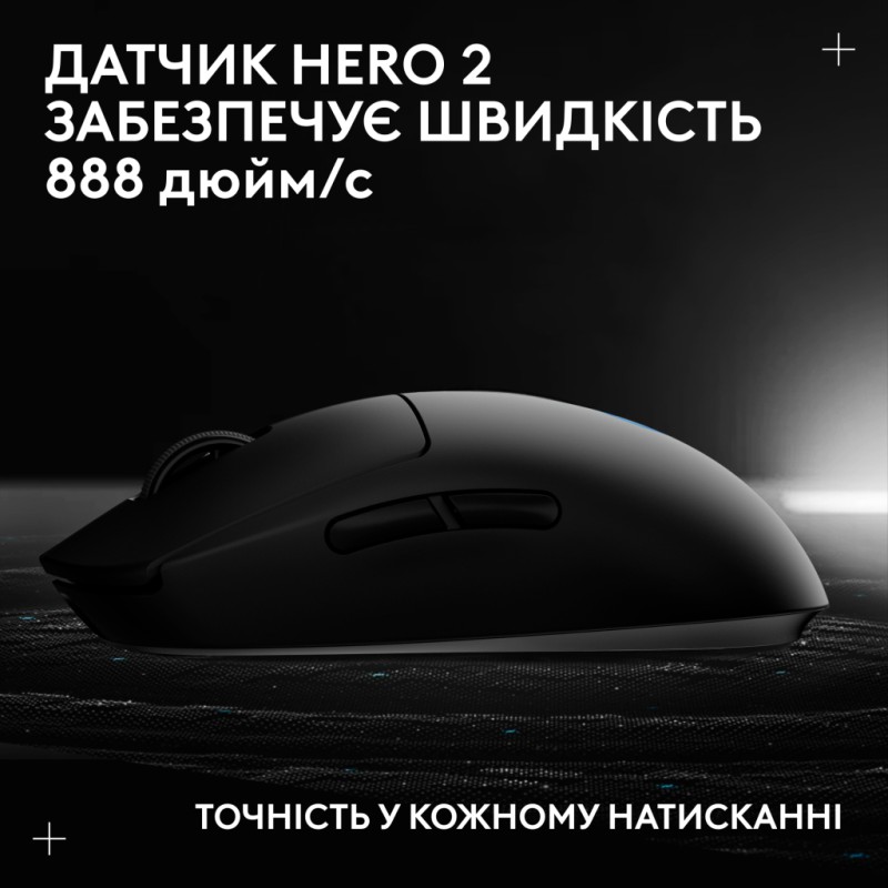 Мышка Logitech G Pro 2 Lightspeed Wireless Black (910-007295)