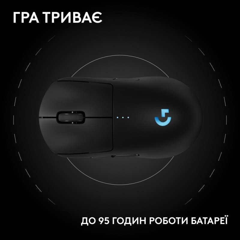 Мышка Logitech G Pro 2 Lightspeed Wireless Black (910-007295)