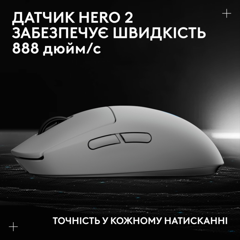 Мышка Logitech G Pro 2 Lightspeed Wireless White (910-007302)