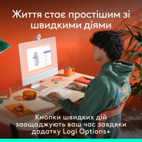 Мышка Logitech POP Mouse With Emoji Bluetooth Off-White (910-007411)