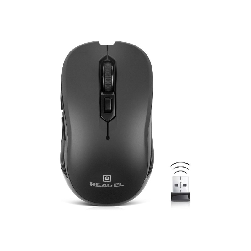 Мышка REAL-EL RM-331W Wireless Black (EL123200044)