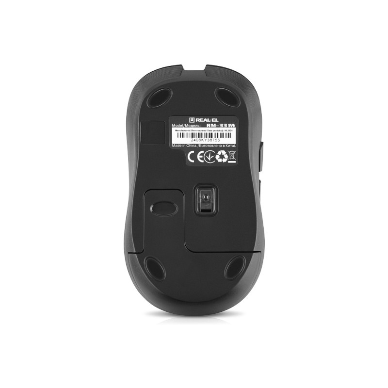 Мышка REAL-EL RM-331W Wireless Black (EL123200044)