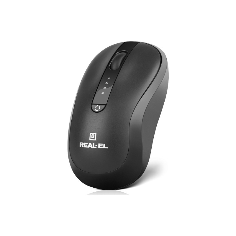 Мышка REAL-EL RM-450W Wireless/Bluetooth Black/Gray (EL123200046)