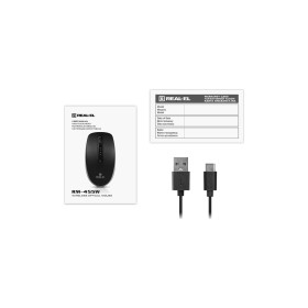 Мышка REAL-EL RM-455W Wireless/Bluetooth Black/Gray (EL123200047)
