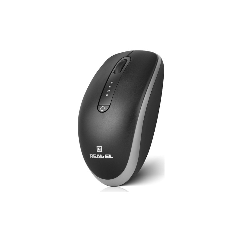 Мышка REAL-EL RM-455W Wireless/Bluetooth Black/Gray (EL123200047)