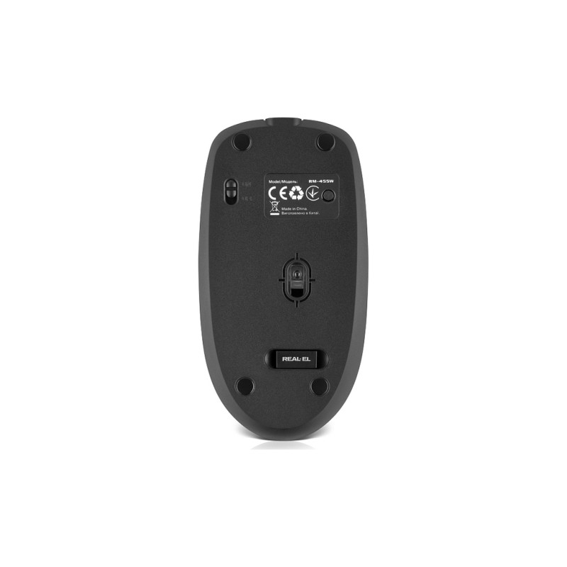 Мышка REAL-EL RM-455W Wireless/Bluetooth Black/Gray (EL123200047)