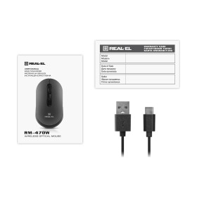 Мышка REAL-EL RM-470W Wireless/Bluetooth Dark Gray (EL123200049)