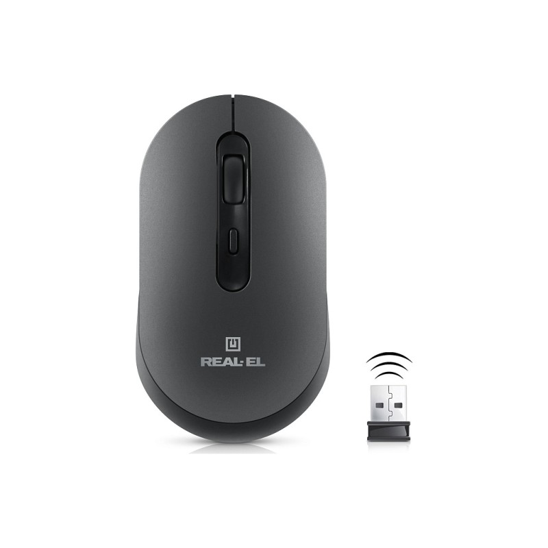 Мышка REAL-EL RM-470W Wireless/Bluetooth Dark Gray (EL123200049)