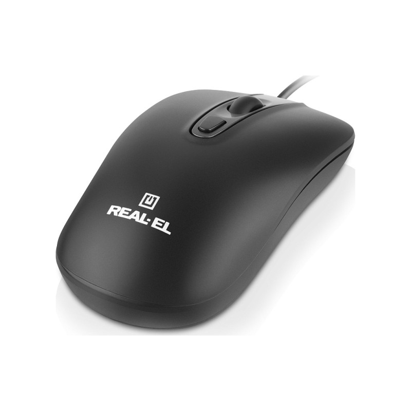 Мышка REAL-EL RM-222 USB Black/Gray (EL123200040)