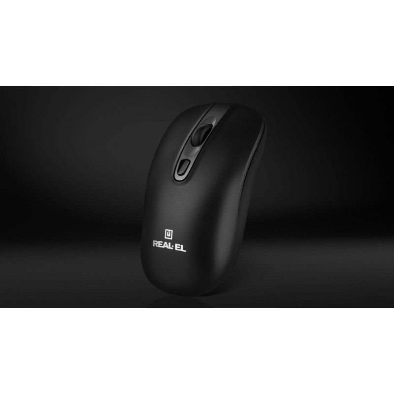 Мышка REAL-EL RM-350W Wireless Black/Gray (EL123200043)