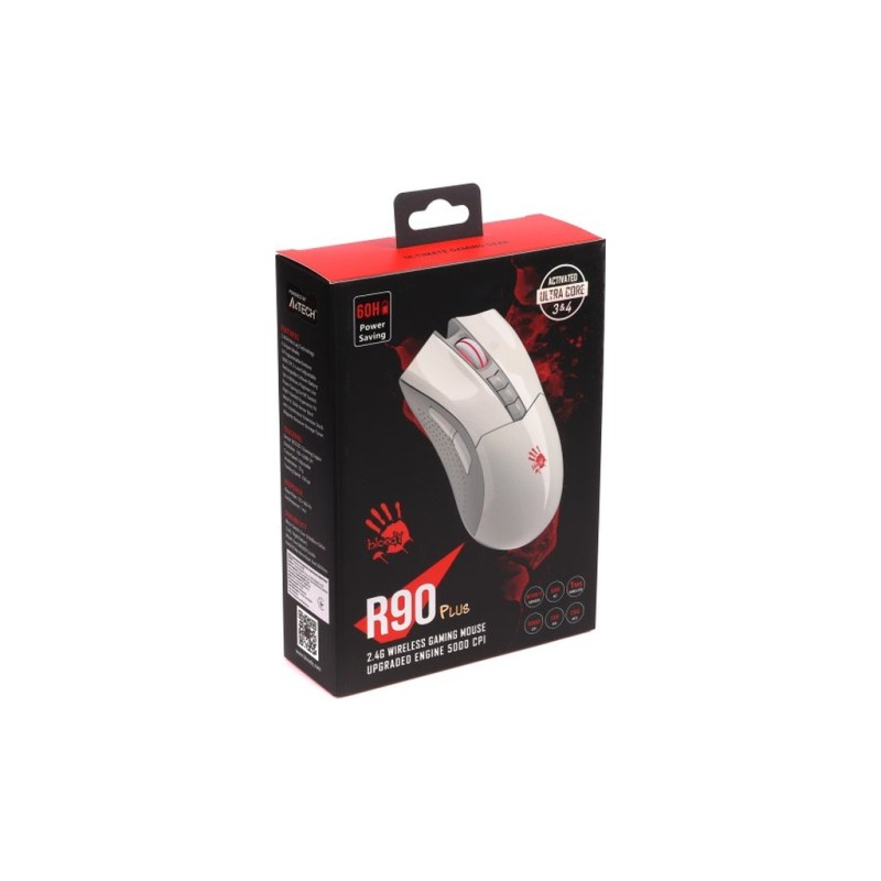Мышка A4Tech Bloody R90 Plus Wireless Greyish White (4711421001731)