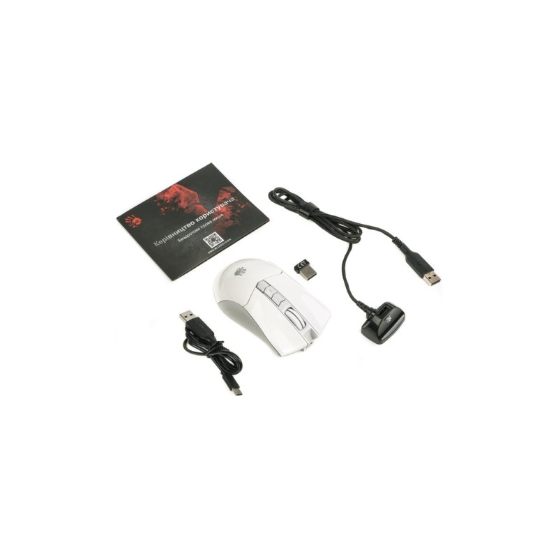 Мышка A4Tech Bloody R90 Plus Wireless Greyish White (4711421001731)