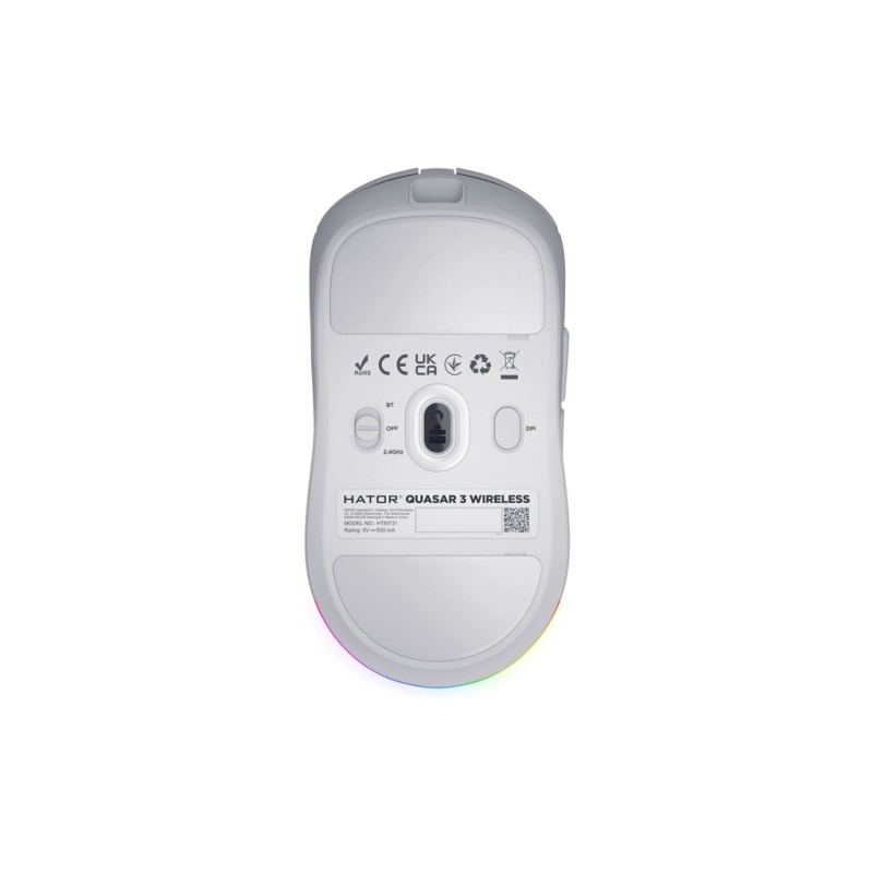Мышка Hator Quasar 3 Wireless White (HTM731)